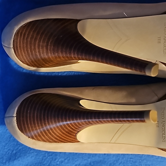Enzo Angiolini Leather Peep Toe Pumps Size 11M 5 inch heel - Picture 11 of 12